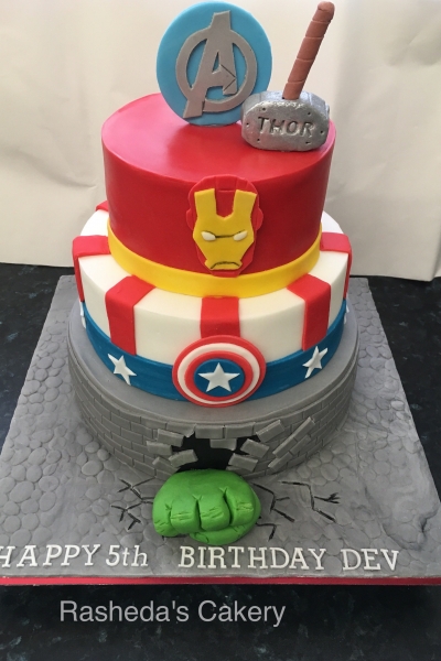 Avengers themed Birthday Cake