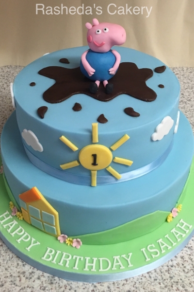 Pig themed Birthday Cake